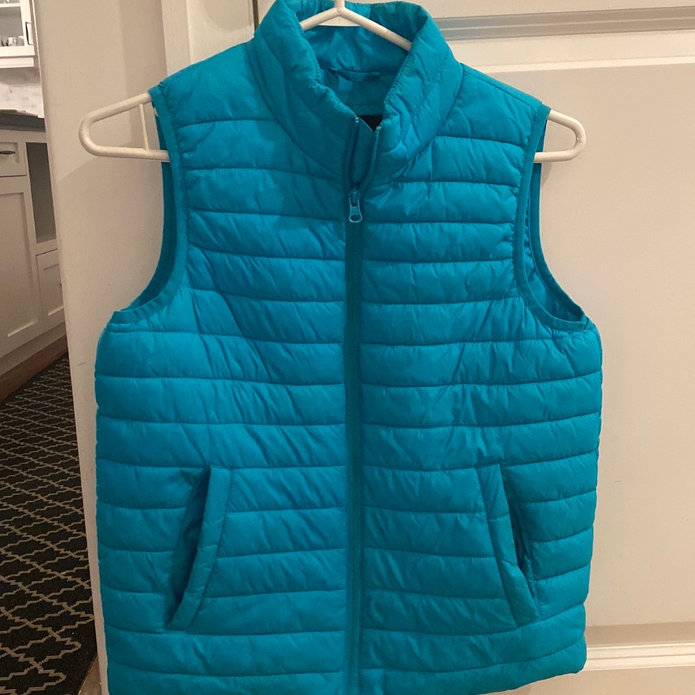 Blue / teal puff vest